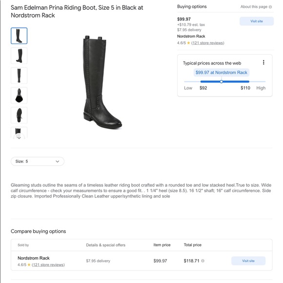 Sam Edelman PRINA- tall leather boots NEW 🔥 - Picture 8 of 8